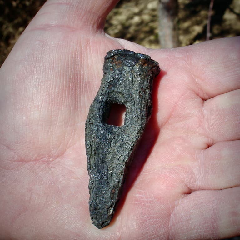 Želízko - starý hornický nástroj nalezený ve Zlatém dole